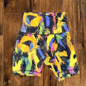 Lululemon Wunder Train Contour Fit High-R Short Undertone Black Multi  SZ 2 NWOT